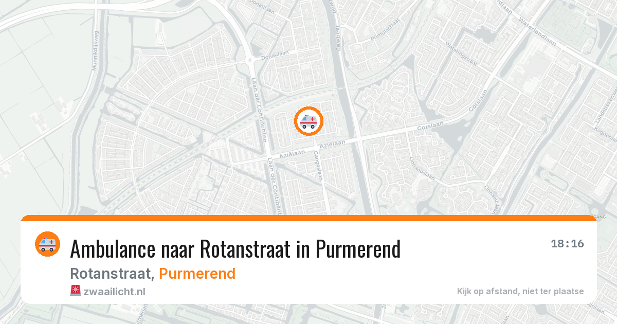 Ambulance naar Rotanstraat in Purmerend — 11 aug 2026