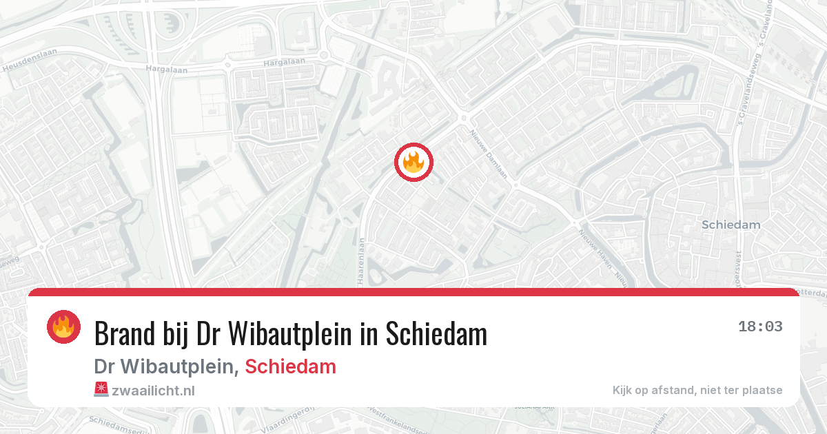 Brand bij Dr Wibautplein in Schiedam — 10 jun 2026