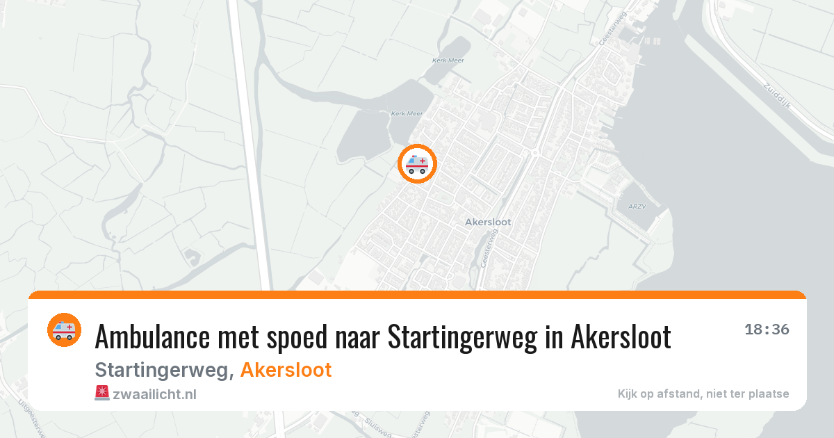 Ambulance met spoed naar Startingerweg in Akersloot — 15 apr 2026