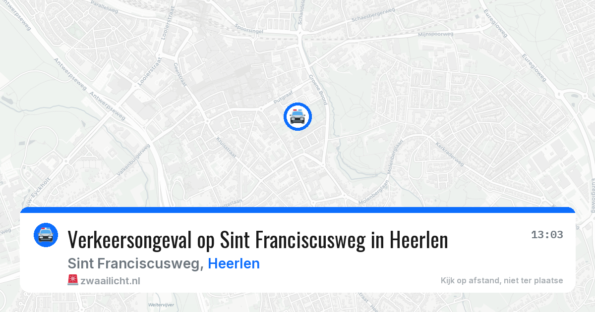 Verkeersongeval op Sint Franciscusweg in Heerlen — 7 apr 2026