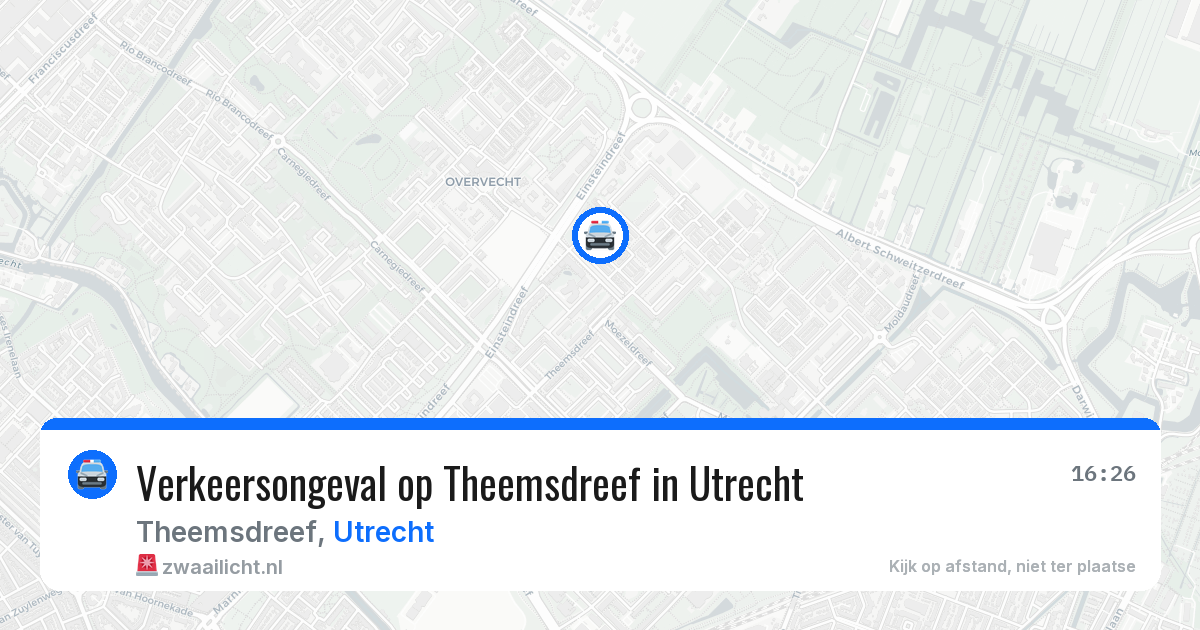 Verkeersongeval op Theemsdreef in Utrecht — 2 jun 2026