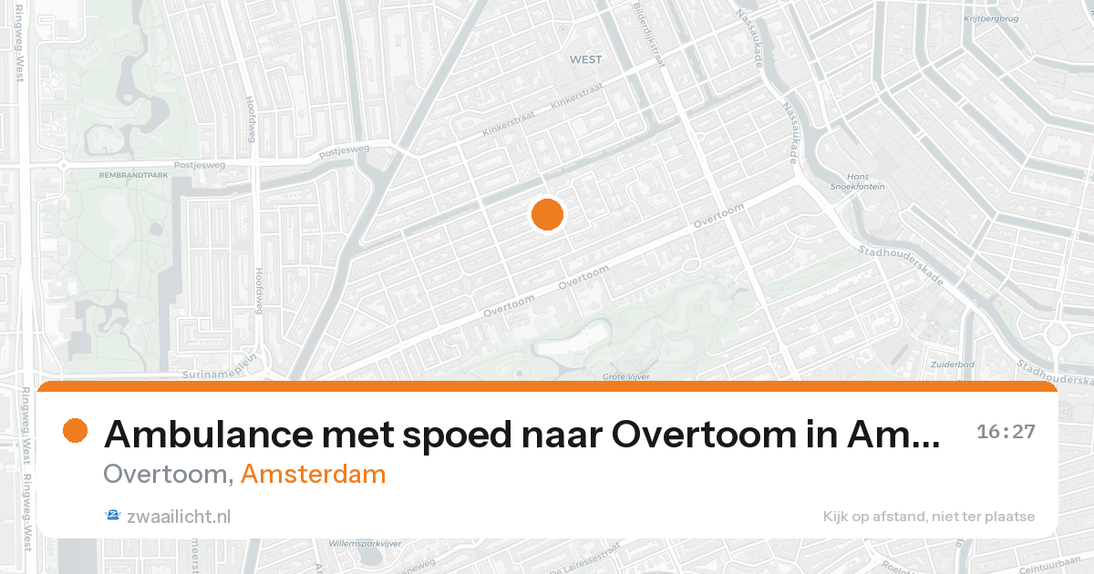 Ambulance met spoed naar Overtoom in Amsterdam — 24 aug 2026