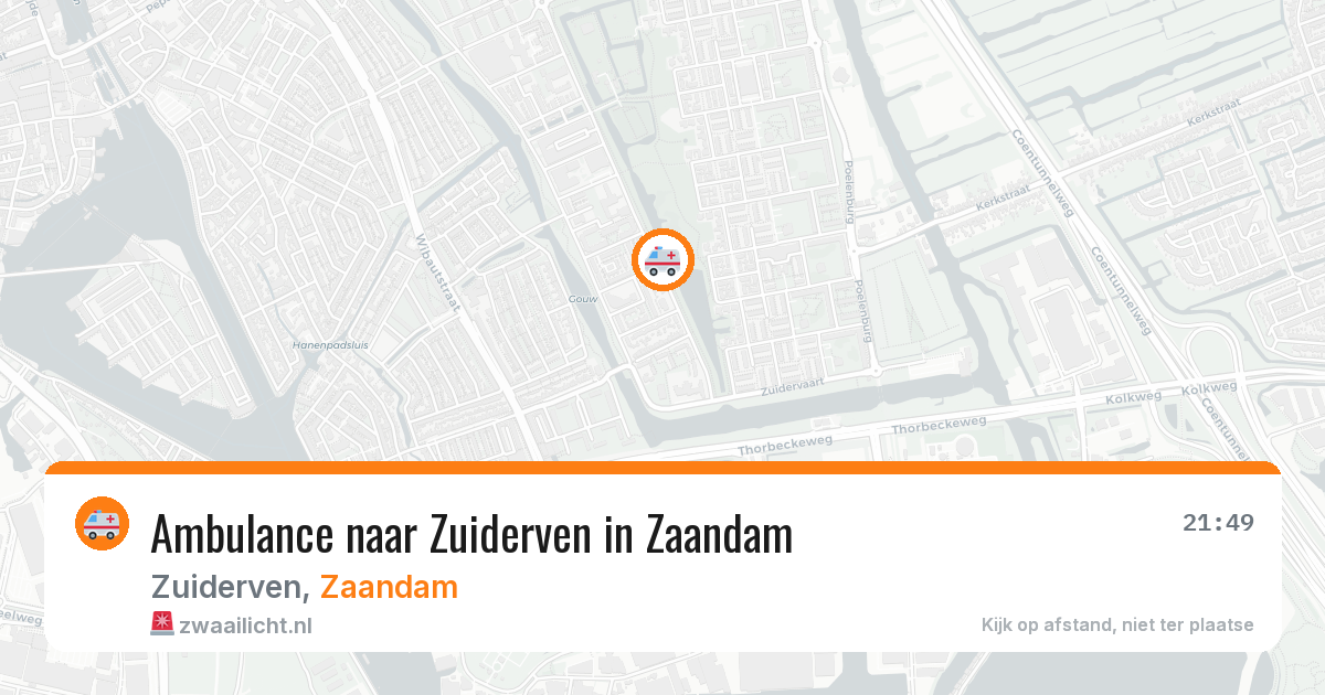 Ambulance naar Zuiderven in Zaandam — 23 mrt 2026
