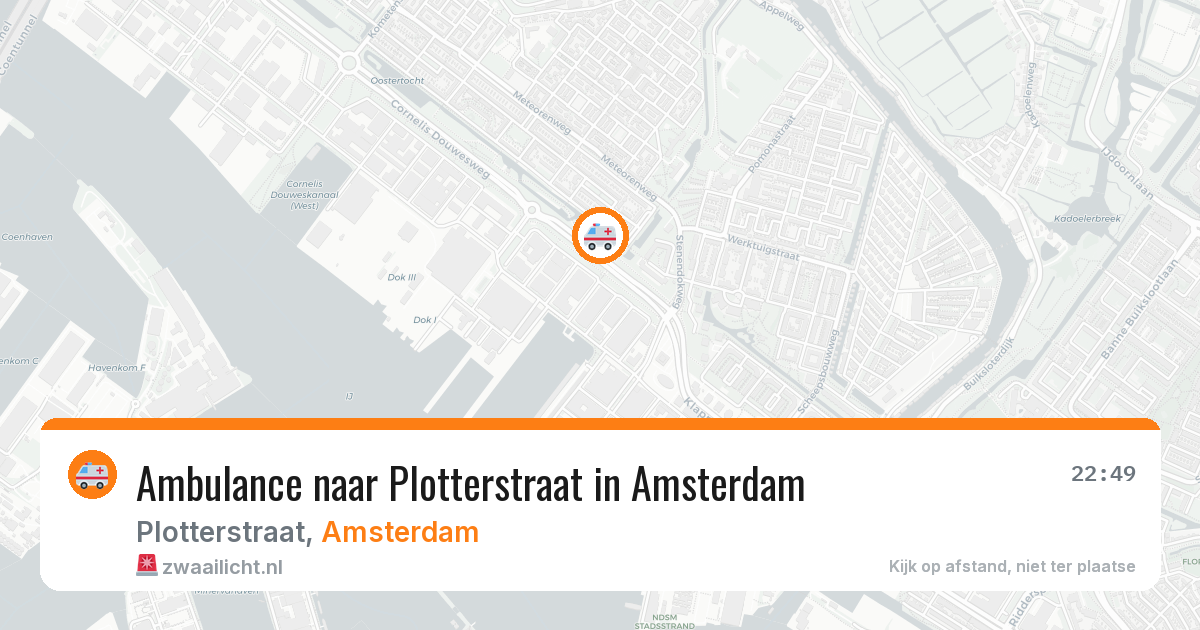 Ambulance naar Plotterstraat in Amsterdam — 5 apr 2026