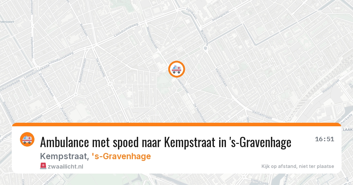 Ambulance met spoed naar Kempstraat in 's-Gravenhage — 10 apr 2026