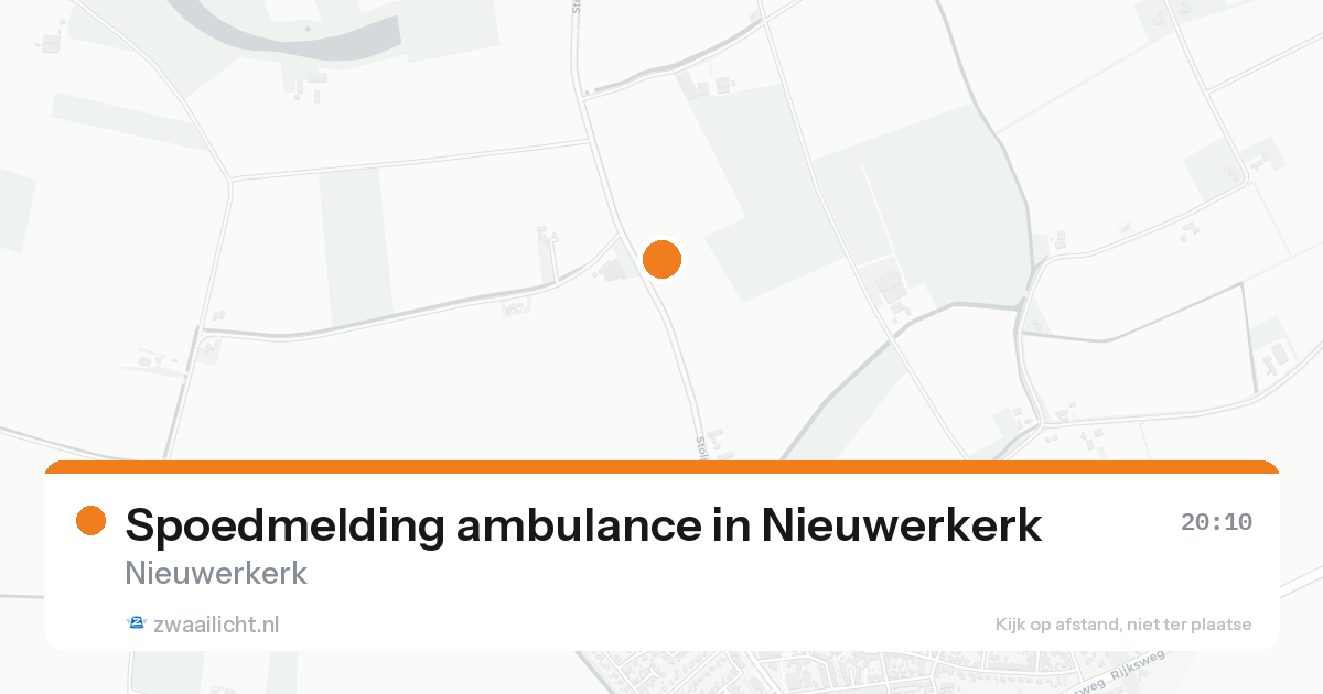 Spoedmelding ambulance in Nieuwerkerk — 16 aug 2026