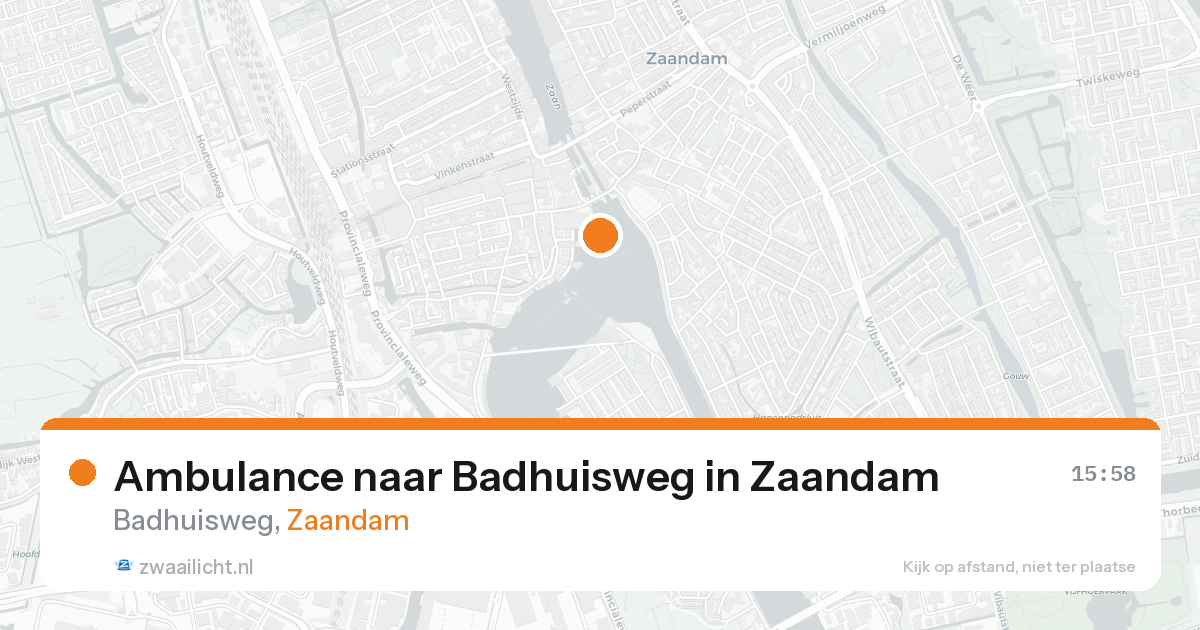 Ambulance naar Badhuisweg in Zaandam — 19 aug 2026