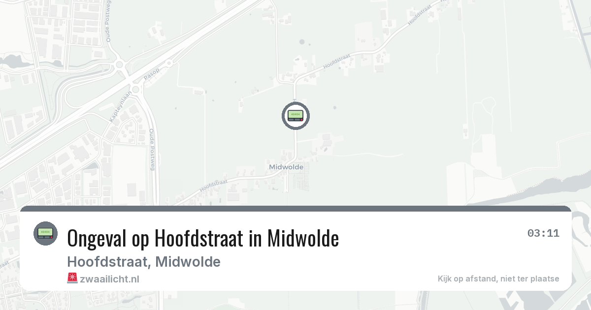 Ongeval op Hoofdstraat in Midwolde — 21 feb 2026