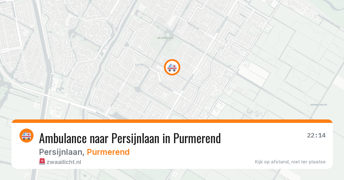 Ambulance naar Persijnlaan in Purmerend — 5 aug 2026