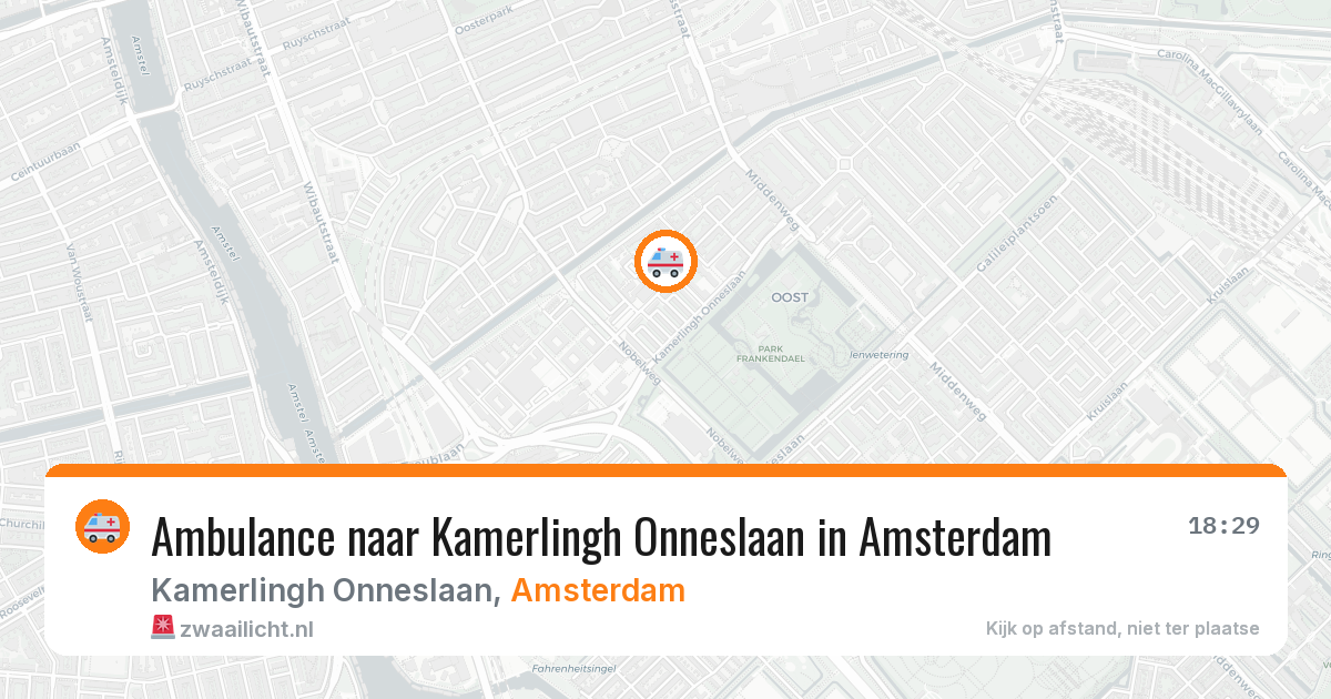 Ambulance naar Kamerlingh Onneslaan in Amsterdam — 13 aug 2026