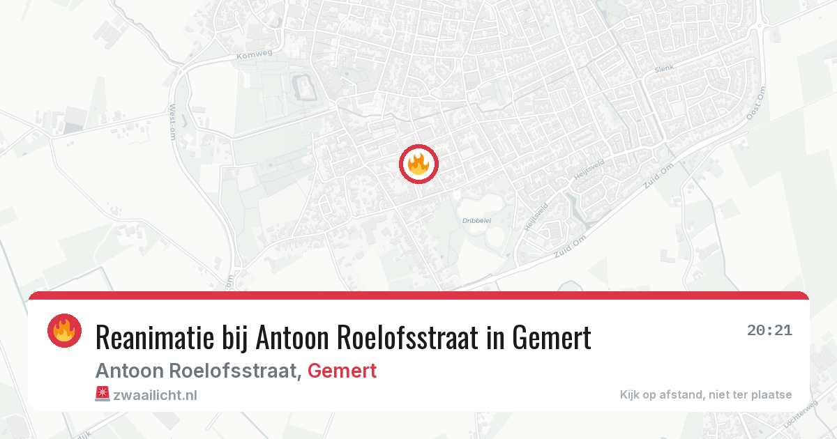 Reanimatie bij Antoon Roelofsstraat in Gemert — 14 jul 2026