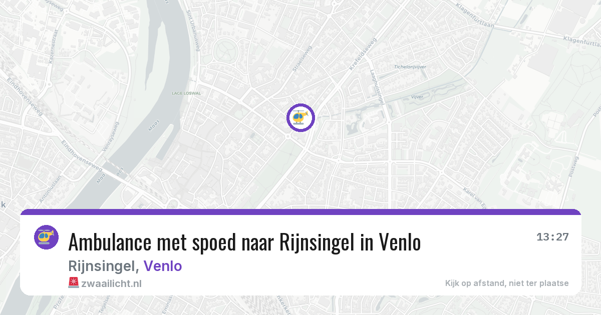 Ambulance met spoed naar Rijnsingel in Venlo — 7 mrt 2026
