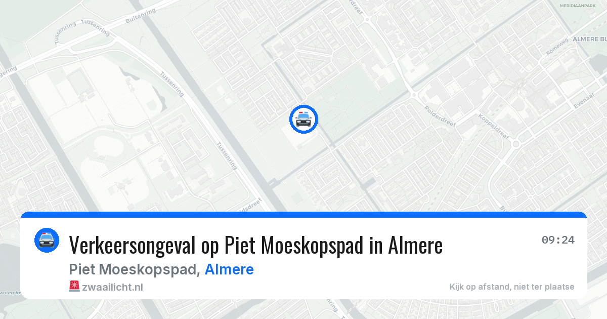 Verkeersongeval op Piet Moeskopspad in Almere — 20 jun 2026
