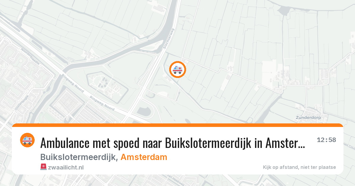 Ambulance met spoed naar Buikslotermeerdijk in Amsterdam — 20 mei 2026
