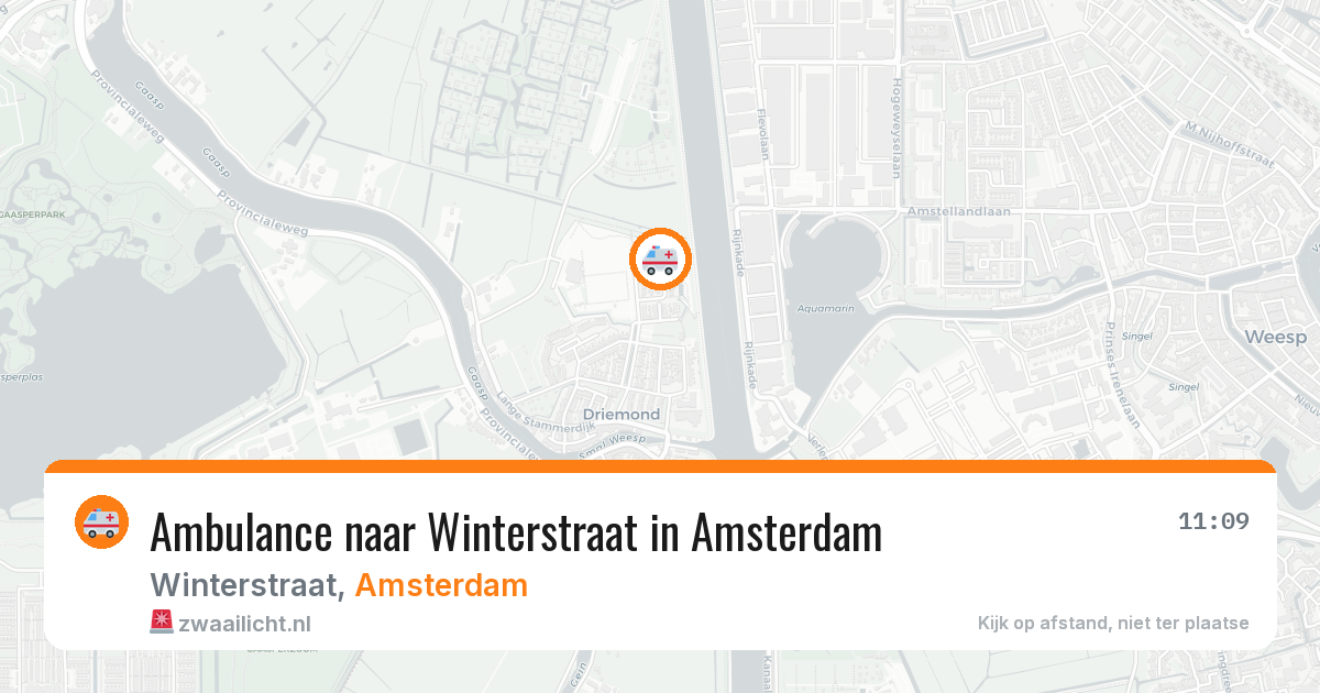 Ambulance naar Winterstraat in Amsterdam — 2 aug 2026
