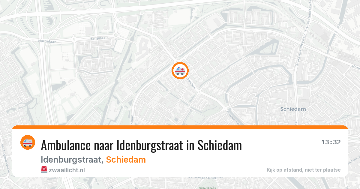 Ambulance naar Idenburgstraat in Schiedam — 12 aug 2026