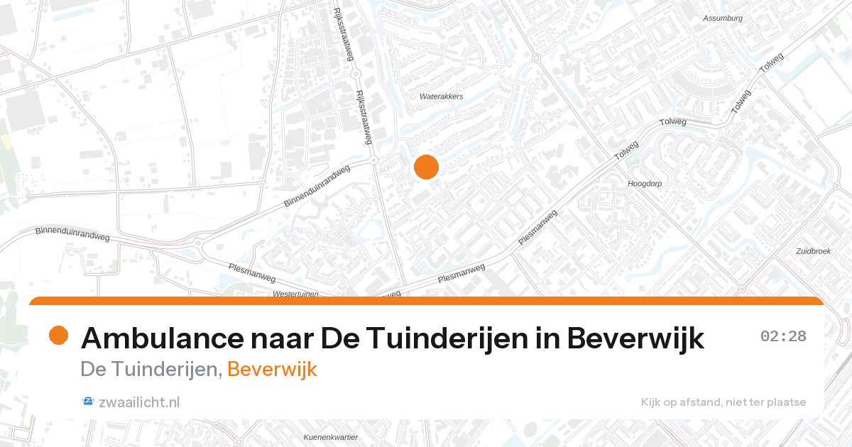 Ambulance naar De Tuinderijen in Beverwijk — 28 aug 2026