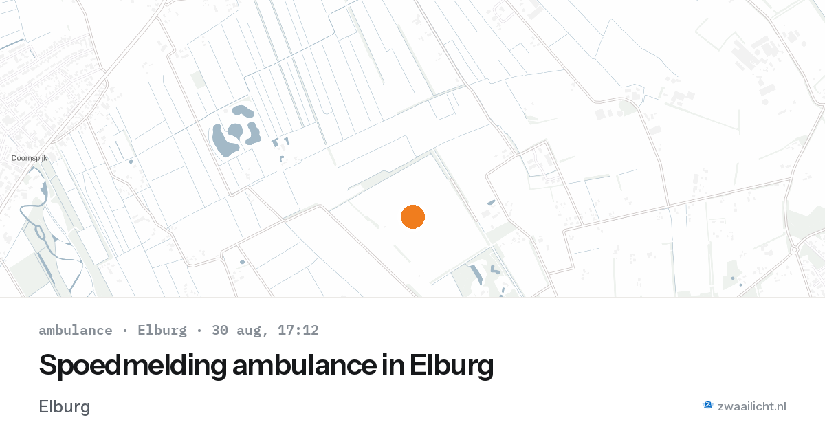 Spoedmelding ambulance in Elburg — 30 aug 2026