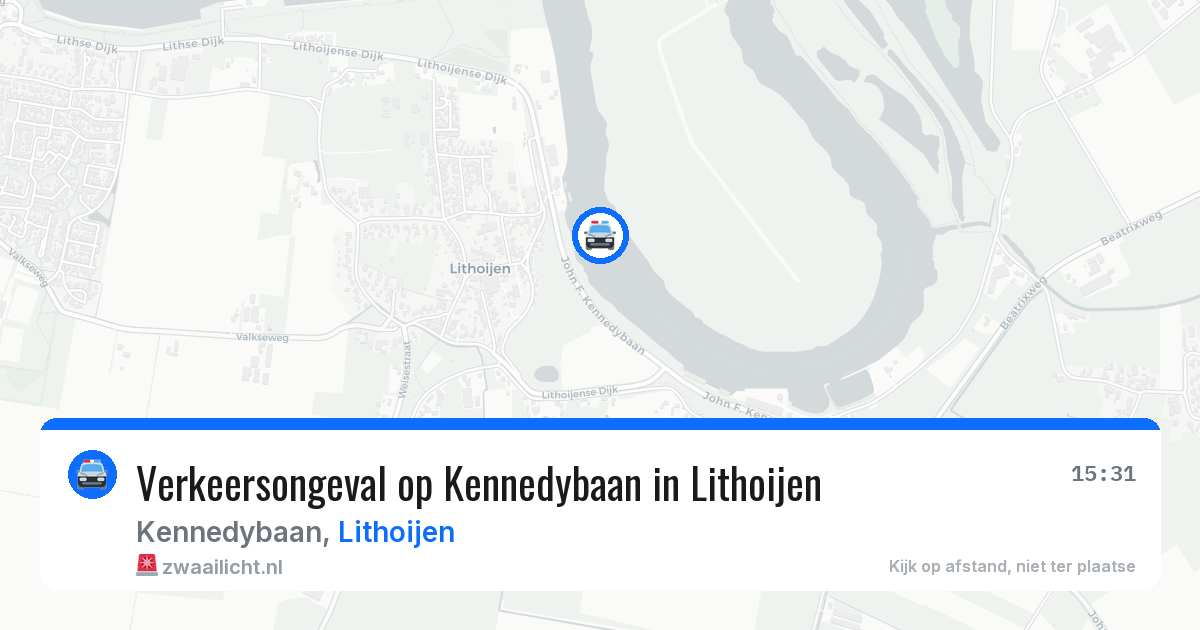 Verkeersongeval op Kennedybaan in Lithoijen — 12 jul 2026