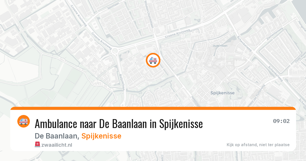 Ambulance naar De Baanlaan in Spijkenisse — 25 mrt 2026