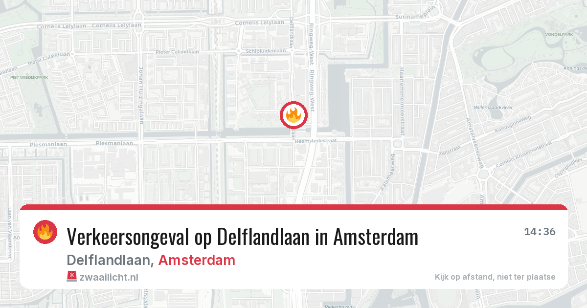 Verkeersongeval op Delflandlaan in Amsterdam — 7 apr 2026