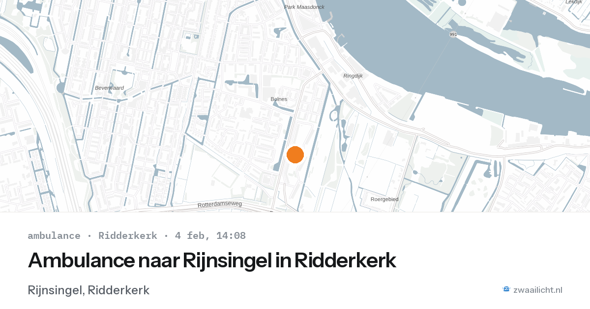 Ambulance naar Rijnsingel in Ridderkerk — 4 feb 2026