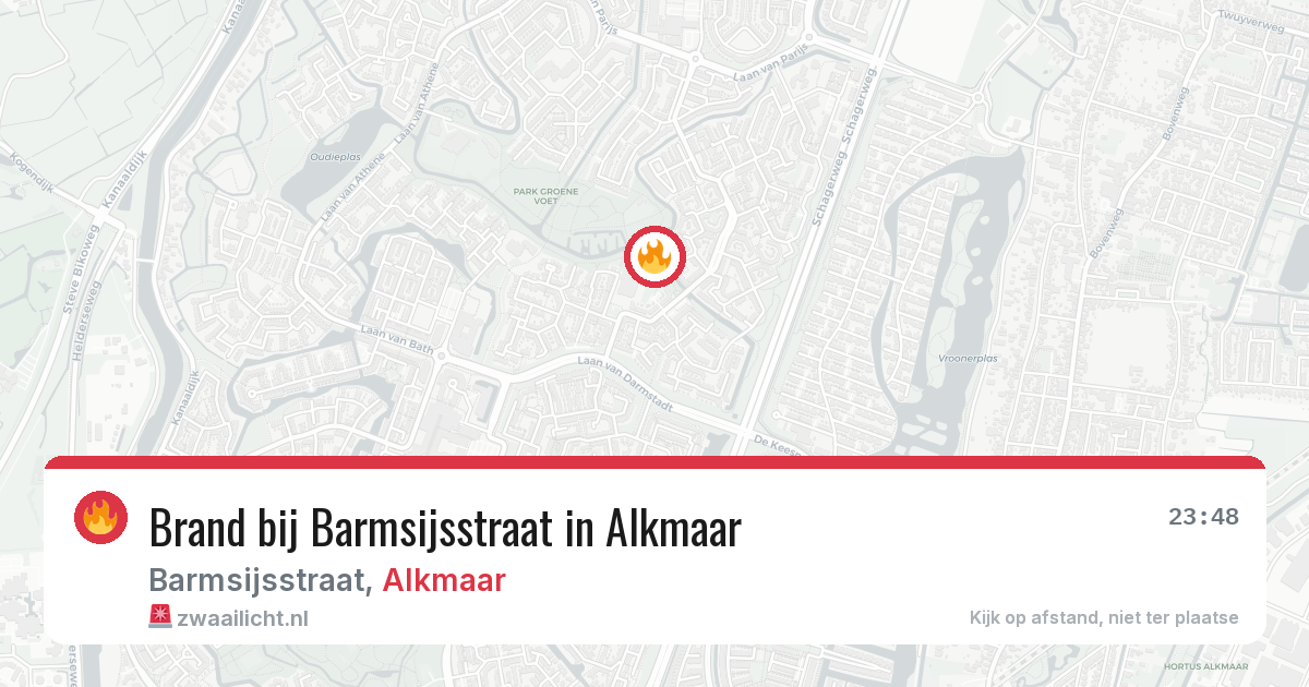Brand bij Barmsijsstraat in Alkmaar — 27 jun 2026