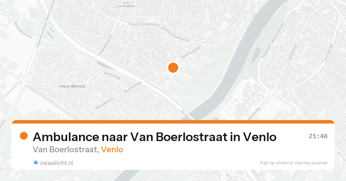 Ambulance naar Van Boerlostraat in Venlo — 24 aug 2026