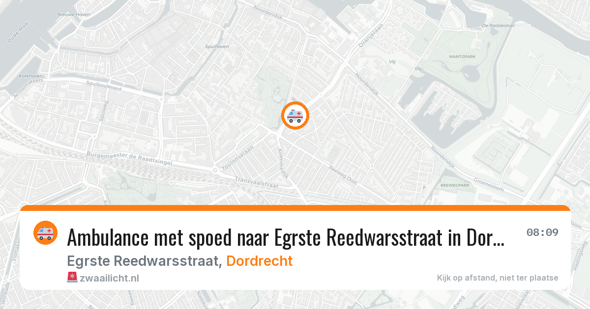Ambulance met spoed naar Egrste Reedwarsstraat in Dordrecht — 24 jun 2026