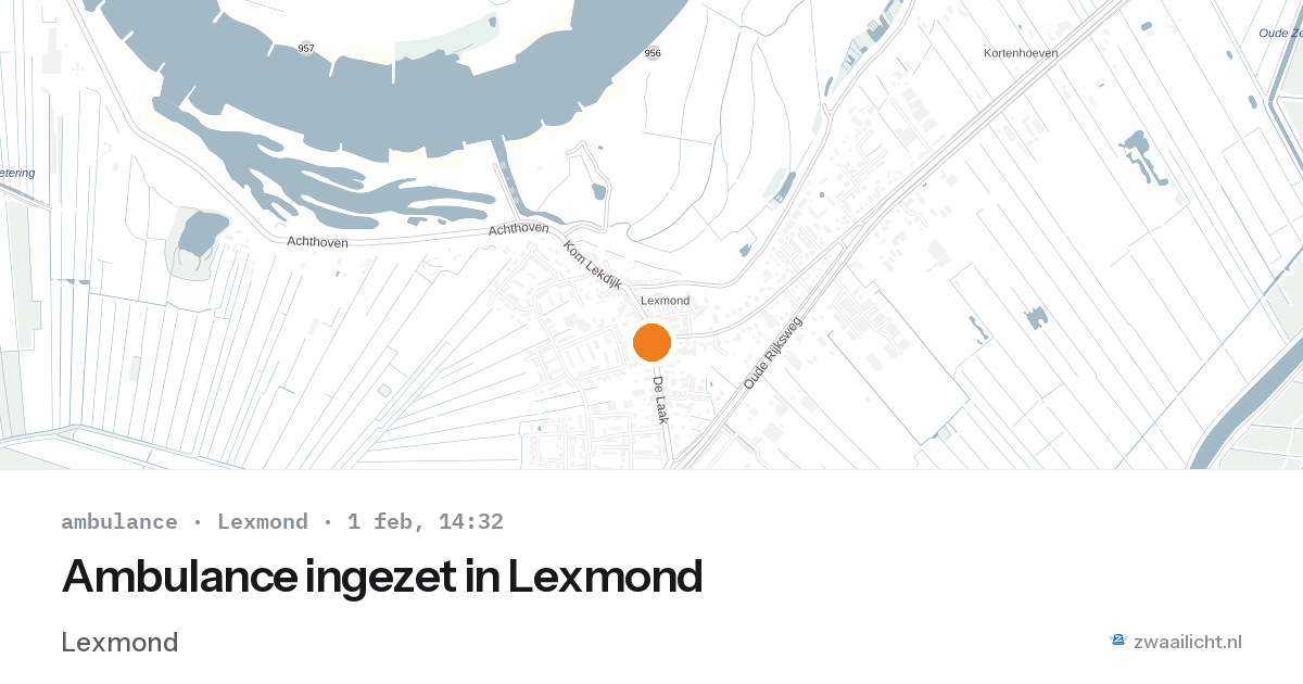 Ambulance ingezet in Lexmond — 1 feb 2026