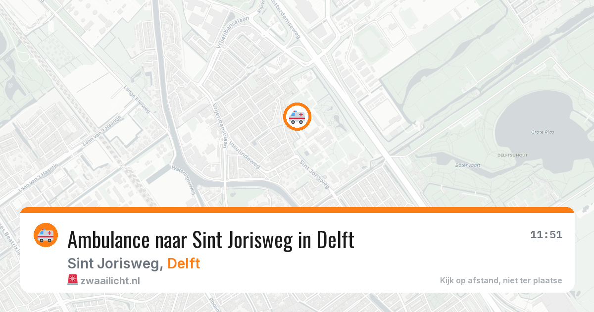 Ambulance naar Sint Jorisweg in Delft — 17 jun 2026