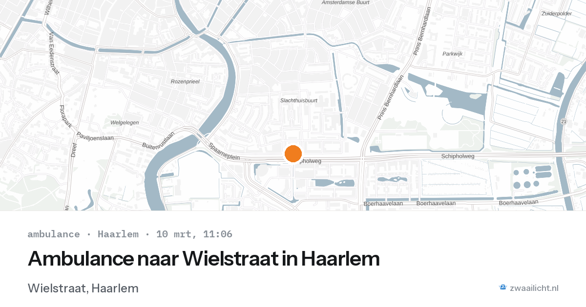 Ambulance naar Wielstraat in Haarlem — 10 mrt 2026