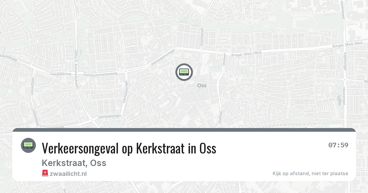 Verkeersongeval op Kerkstraat in Oss — 23 feb 2026