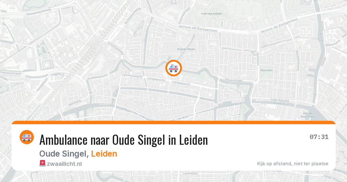 Ambulance naar Oude Singel in Leiden — 3 aug 2026