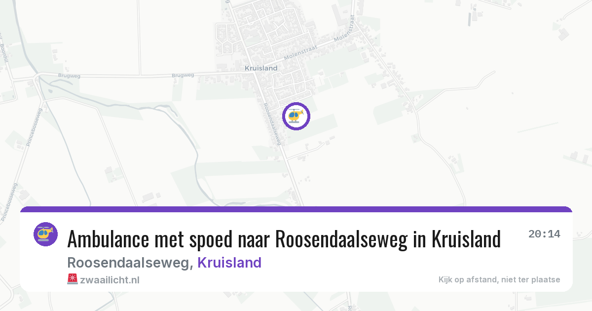 Ambulance met spoed naar Roosendaalseweg in Kruisland — 23 jun 2026
