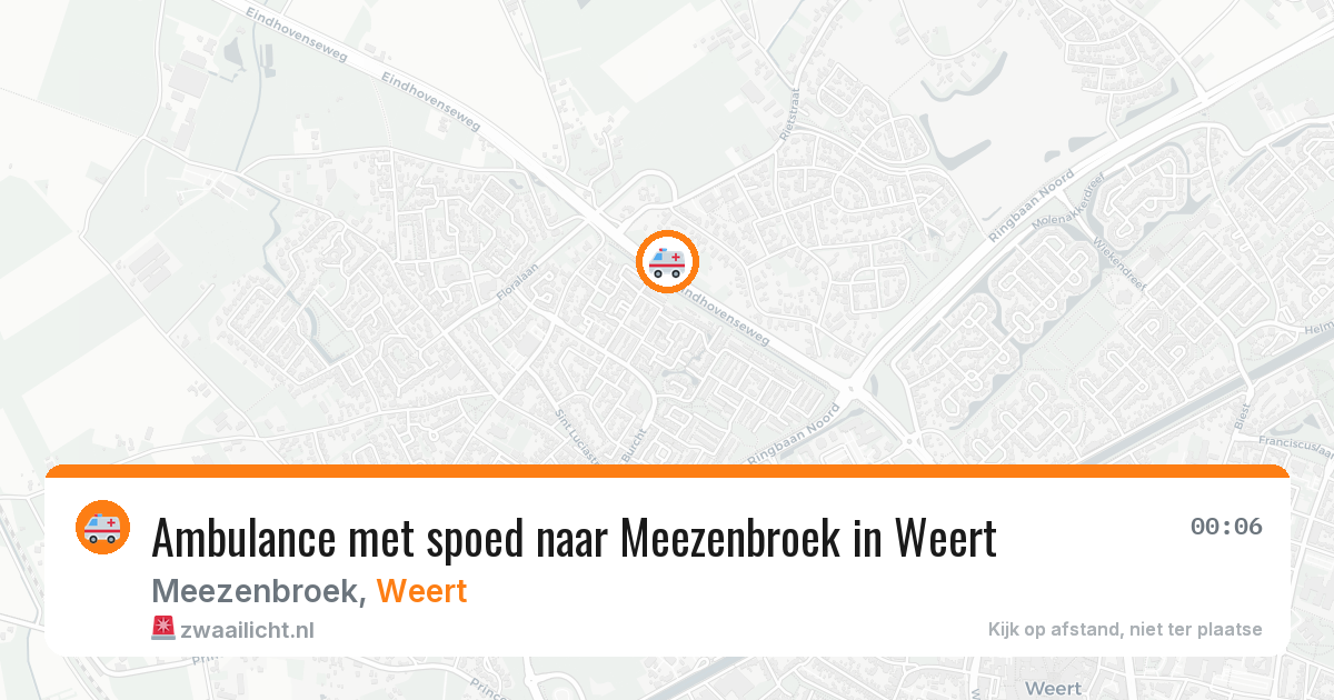 Ambulance met spoed naar Meezenbroek in Weert — 18 apr 2026