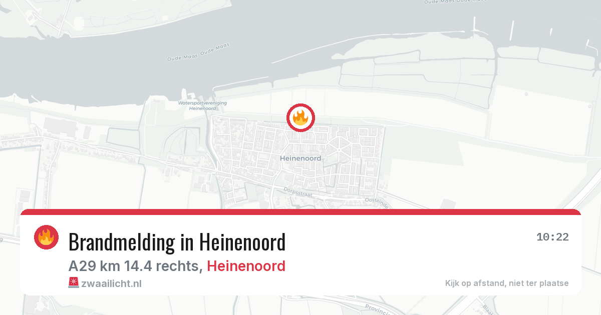 Brandmelding in Heinenoord — 22 jul 2026