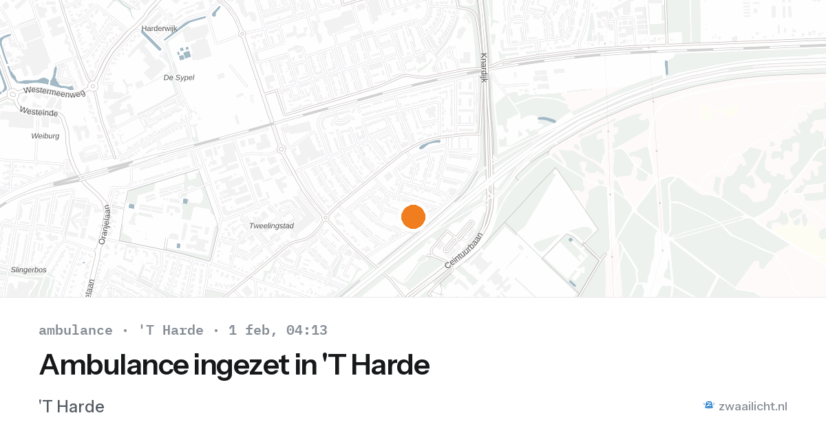 Ambulance ingezet in 'T Harde — 1 feb 2026