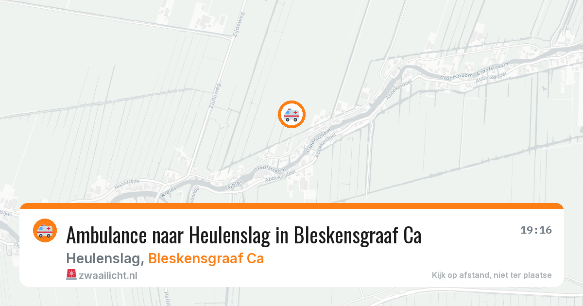 Ambulance naar Heulenslag in Bleskensgraaf Ca — 25 jul 2026