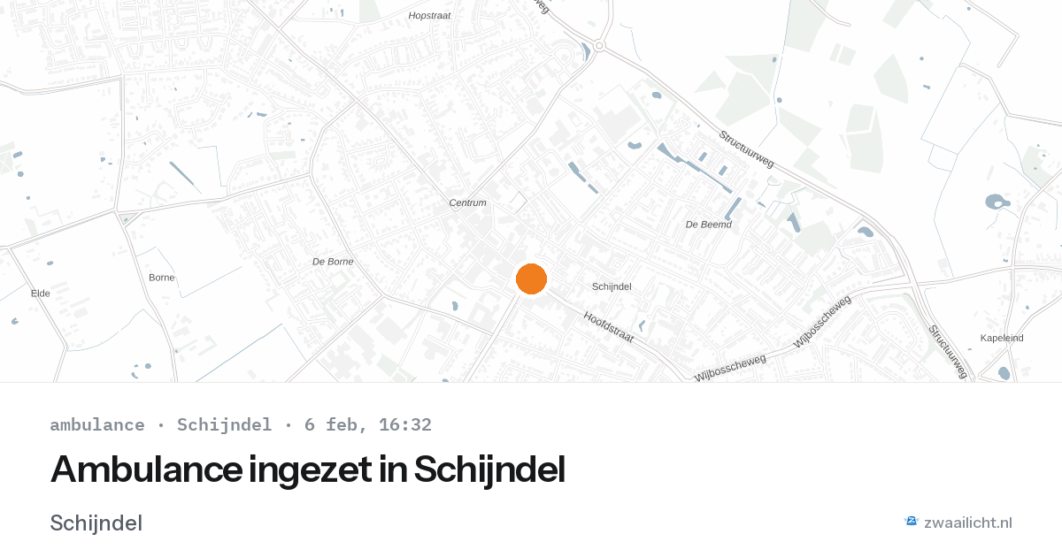Ambulance ingezet in Schijndel — 6 feb 2026
