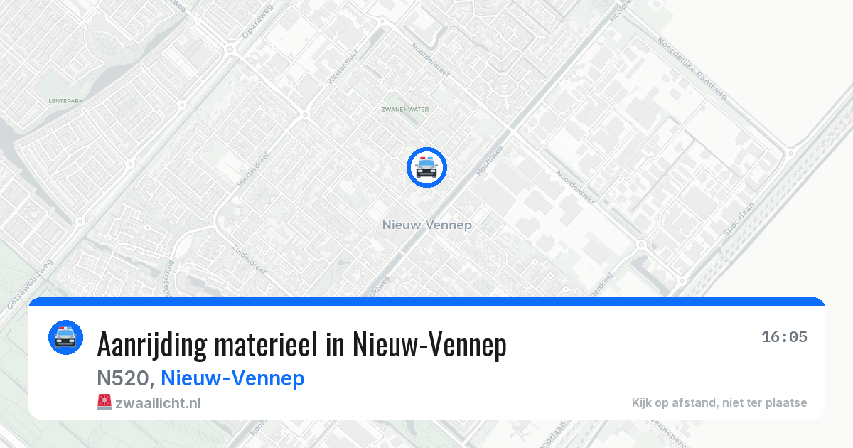 Aanrijding materieel in Nieuw-Vennep — 3 jul 2026