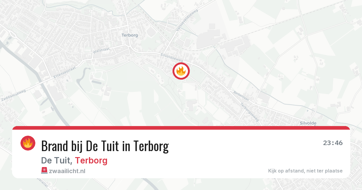 Brand bij De Tuit in Terborg — 10 aug 2026