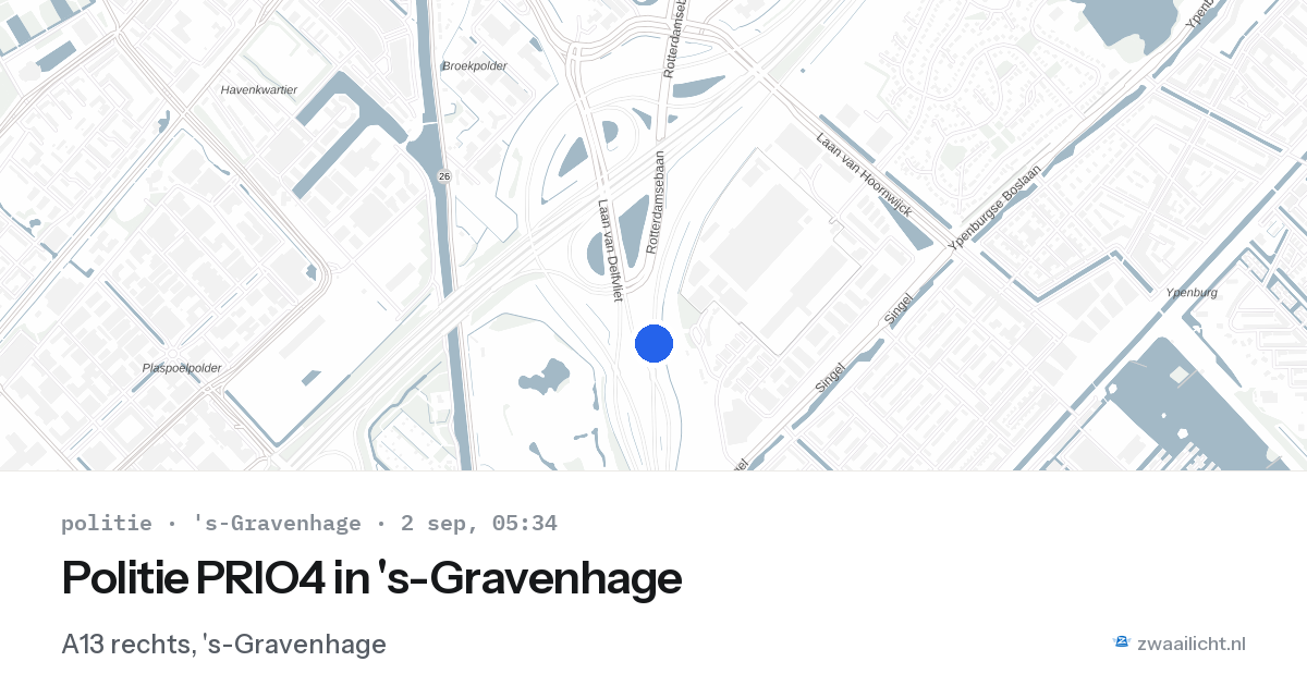 Politie PRIO4 in 's-Gravenhage — 2 sep 2026 | 🚨 Zwaailicht.nl