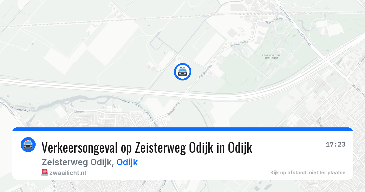 Verkeersongeval op Zeisterweg Odijk in Odijk — 16 mrt 2026