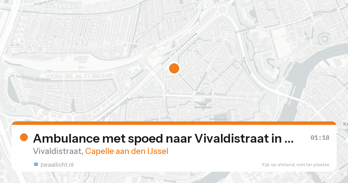 Ambulance met spoed naar Vivaldistraat in Capelle aan den IJssel — 23 aug 2026