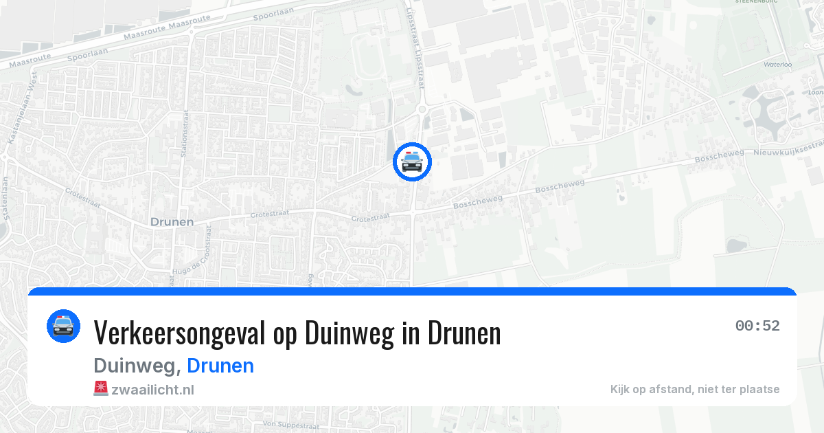 Verkeersongeval op Duinweg in Drunen — 20 jun 2026