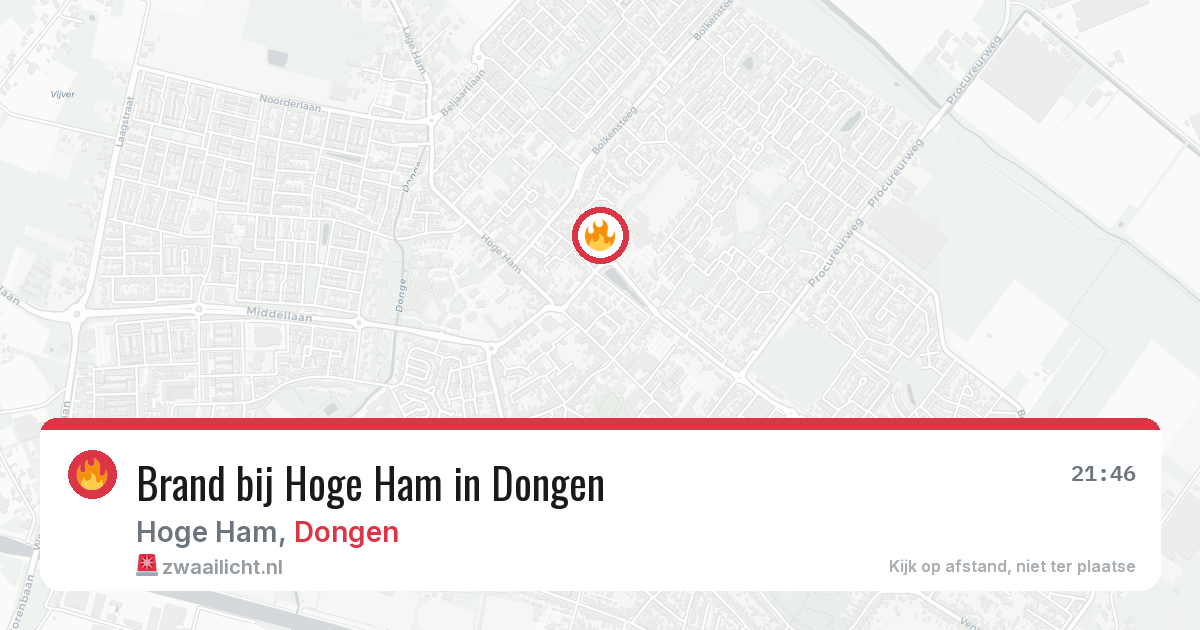 Brand bij Hoge Ham in Dongen — 29 jun 2026