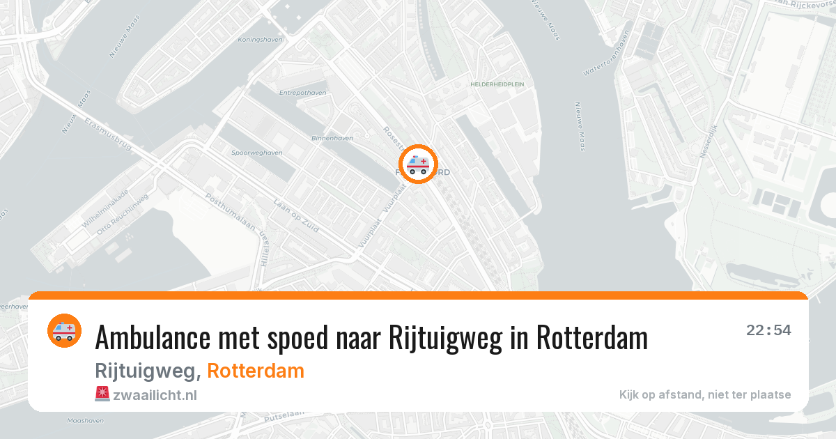 Ambulance met spoed naar Rijtuigweg in Rotterdam — 7 mei 2026