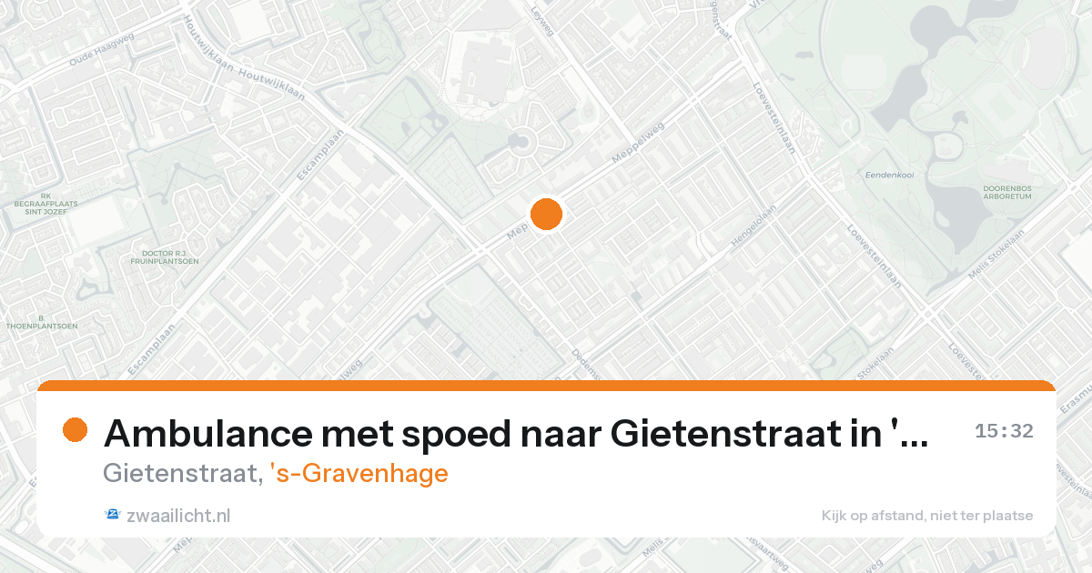 Ambulance met spoed naar Gietenstraat in 's-Gravenhage — 19 aug 2026