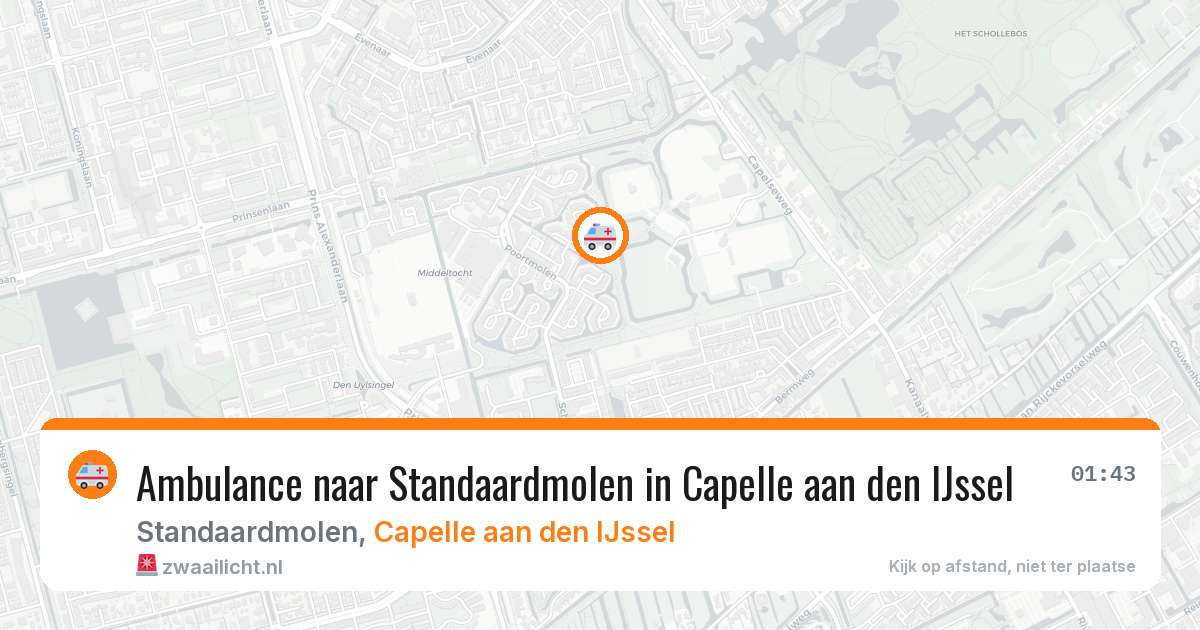 Ambulance naar Standaardmolen in Capelle aan den IJssel — 21 mrt 2026